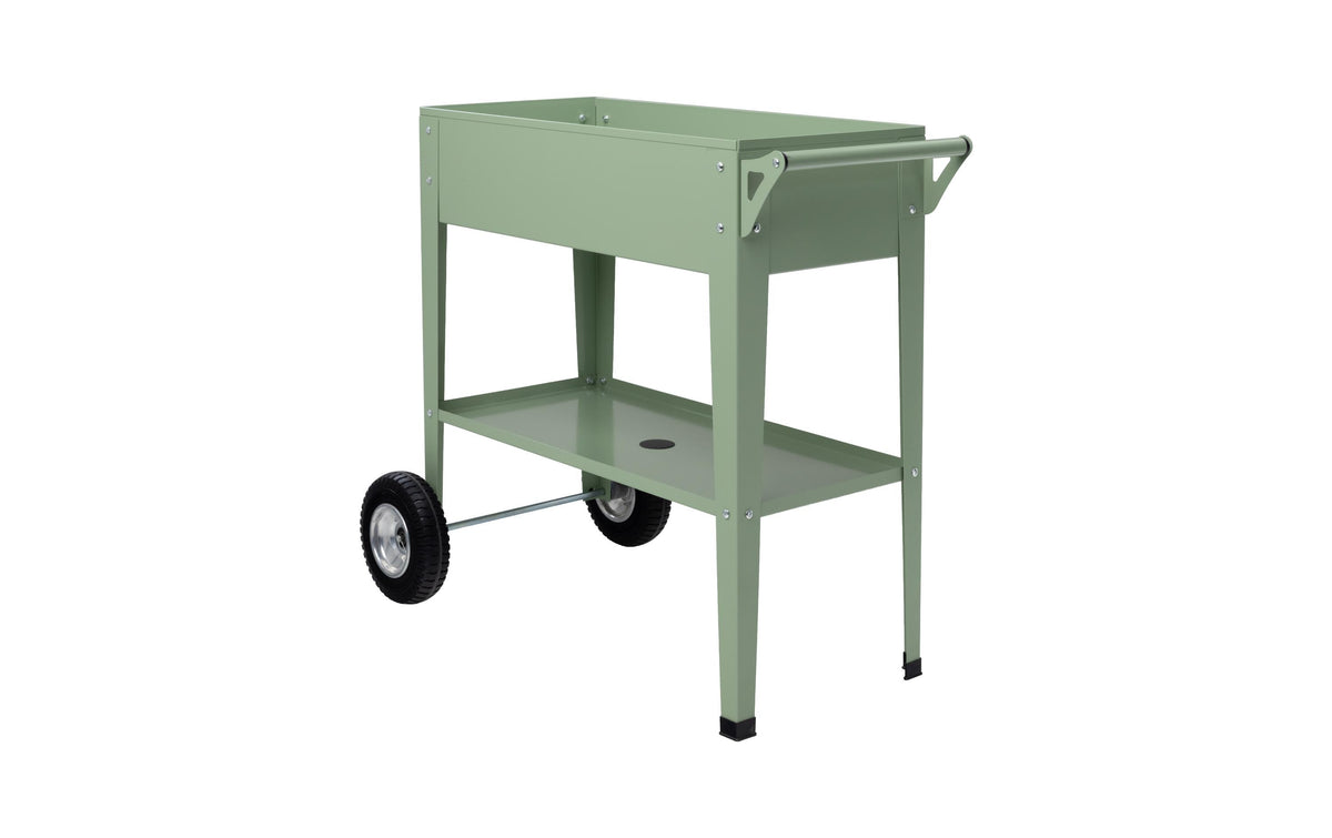 COCON Hochbeet mit Rädern 48,2 l – Metall – Mint – 500 × 800 × 850 mm