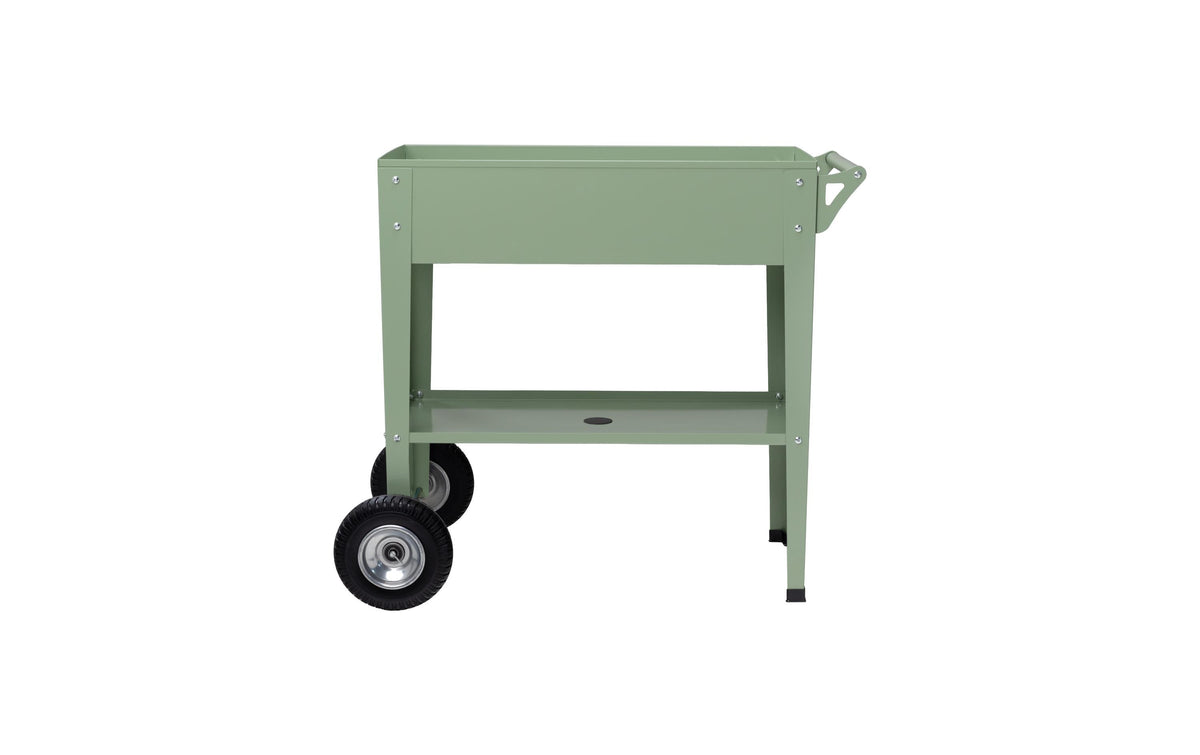 COCON Hochbeet mit Rädern 48,2 l – Metall – Mint – 500 × 800 × 850 mm