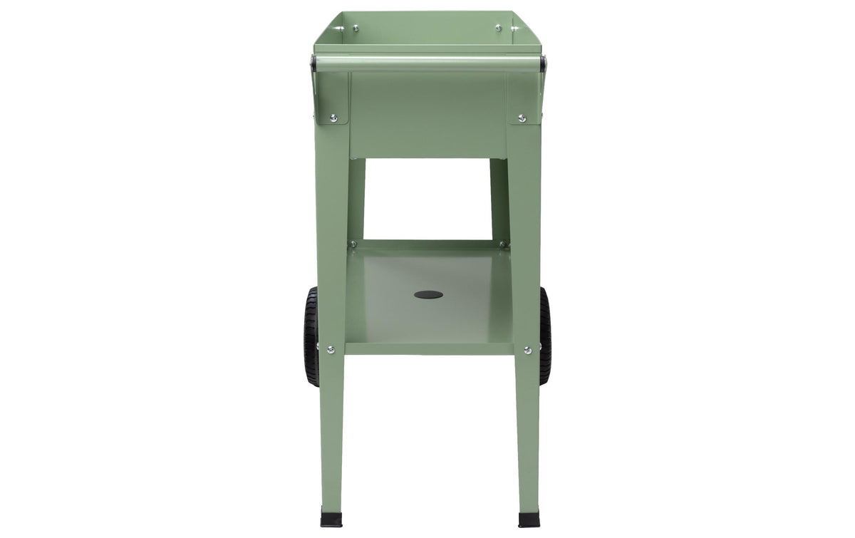 COCON Hochbeet mit Rädern 48,2 l – Metall – Mint – 500 × 800 × 850 mm