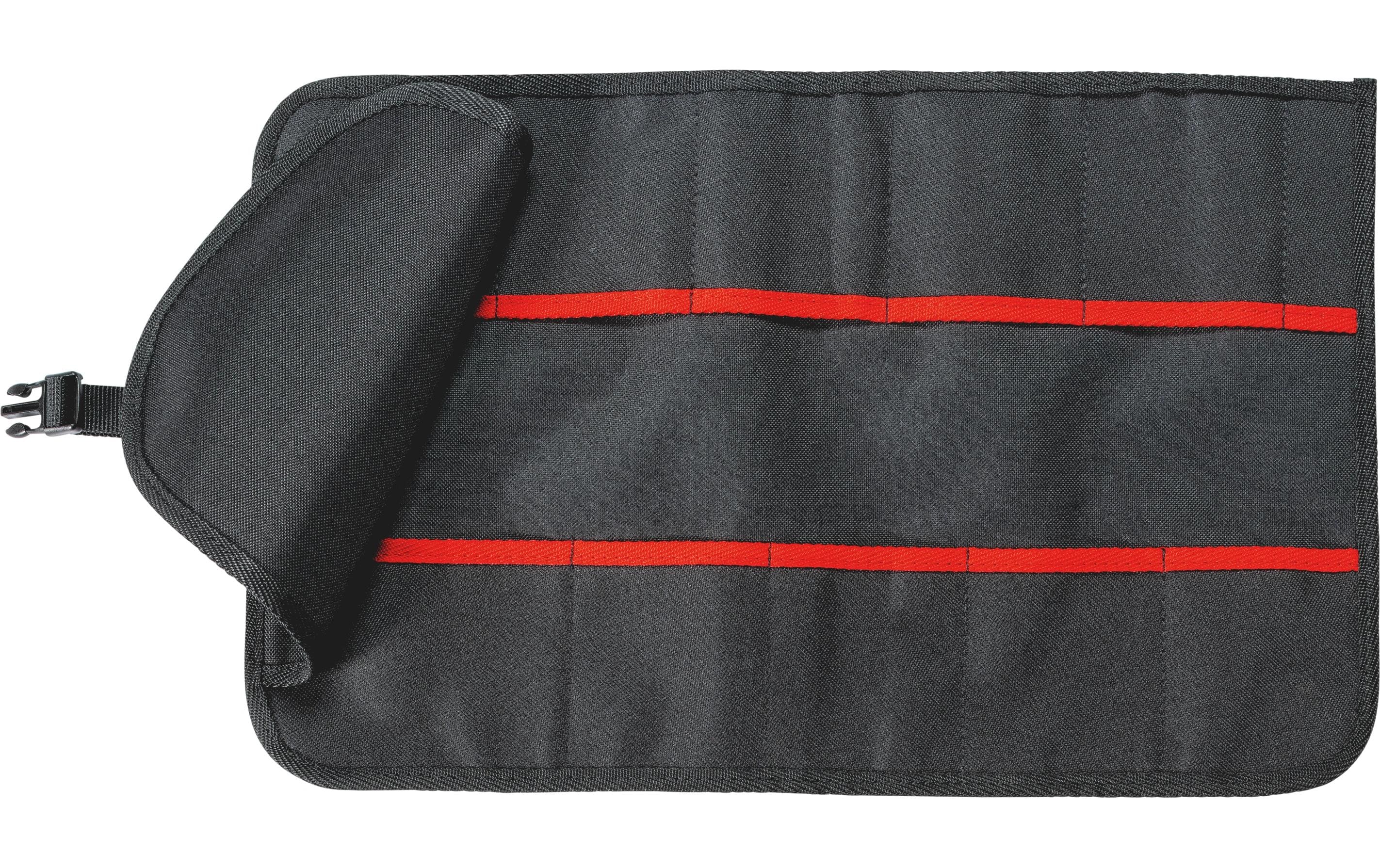 Knipex Rolltasche – leer, reissfest, mit Klickverschluss, schwarz, Polyester, B 85 × H 60 × T 60 mm