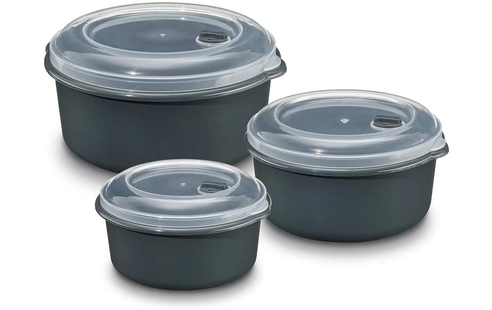 Gourmetmaxx Vorratsdose 650 ml/1 l/1,8 l, 19,5 × 21 × 10 cm, Polypropylen (PP), 3-teilig