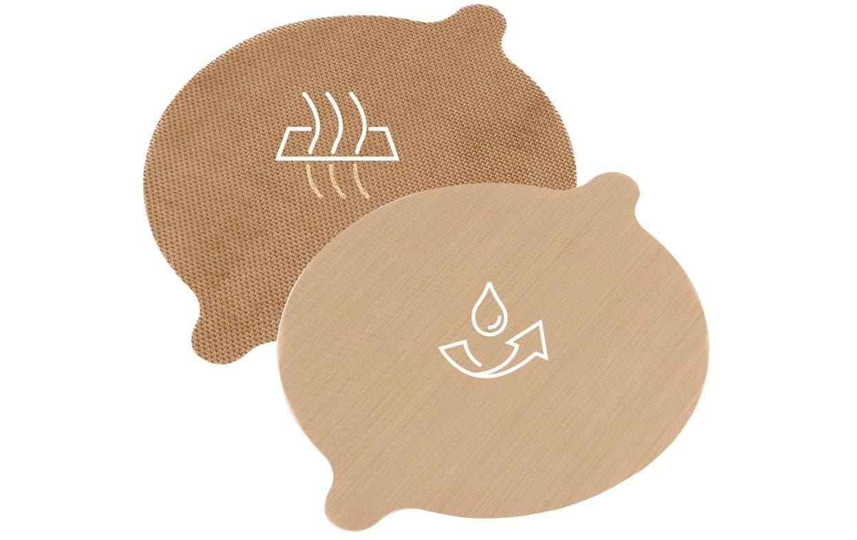 Easymaxx GOURMETmaxx – Backmatte 25,5 × 31,5 cm, Glasfasergewebe/PTFE, Braun, 2 Stk.