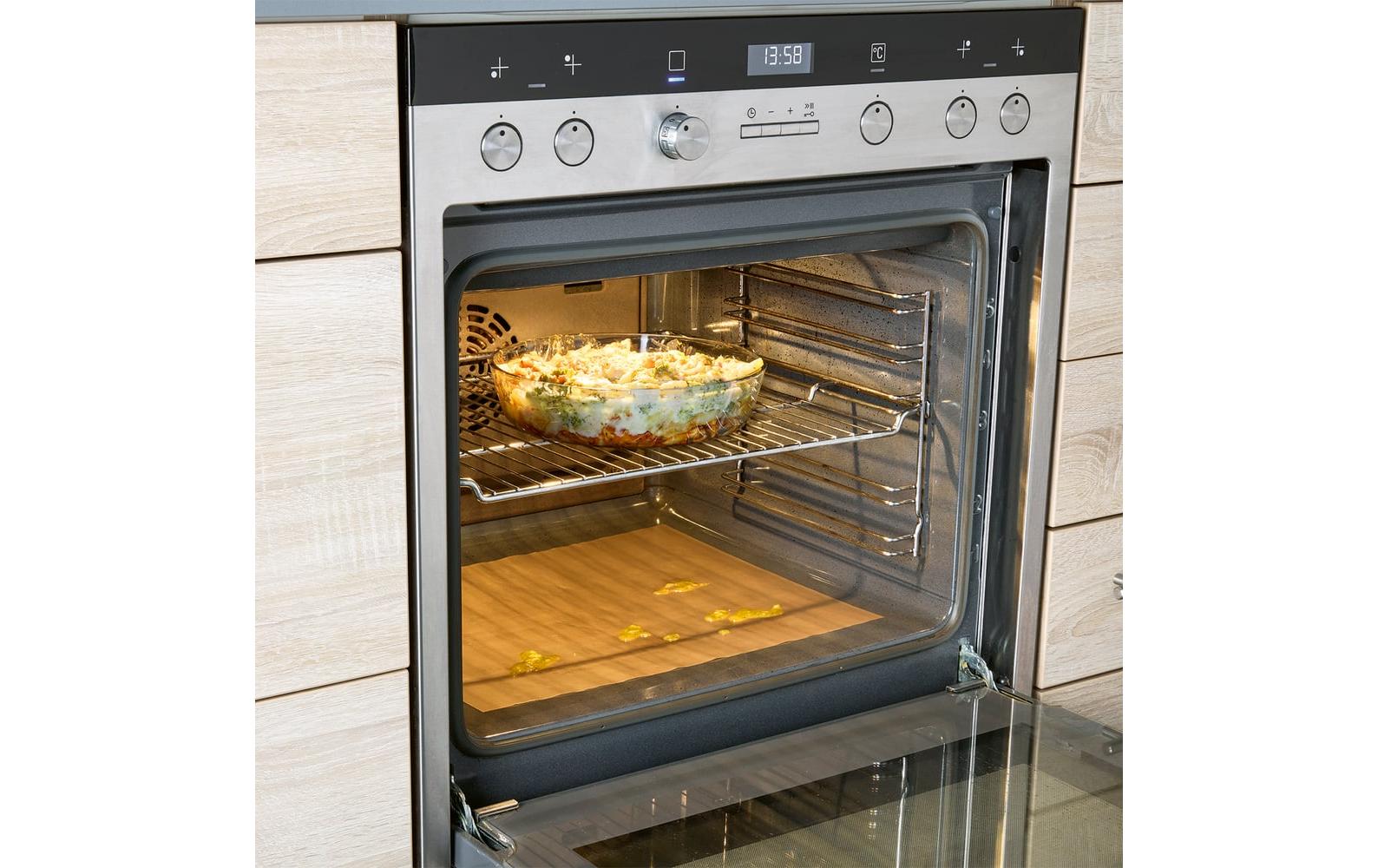 Easymaxx GOURMETmaxx – Backmatte 45 × 33 cm, Glasfasergewebe, Braun, 2 Stk.