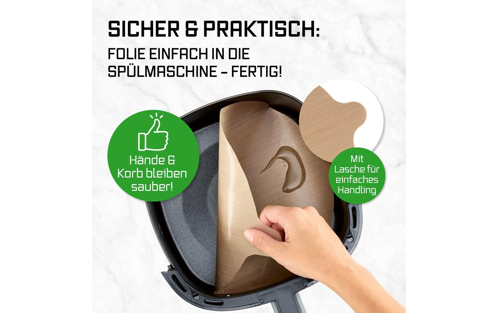 Easymaxx GOURMETmaxx – Backmatte 25,5 × 31,5 cm, Glasfasergewebe/PTFE, Braun, 2 Stk.
