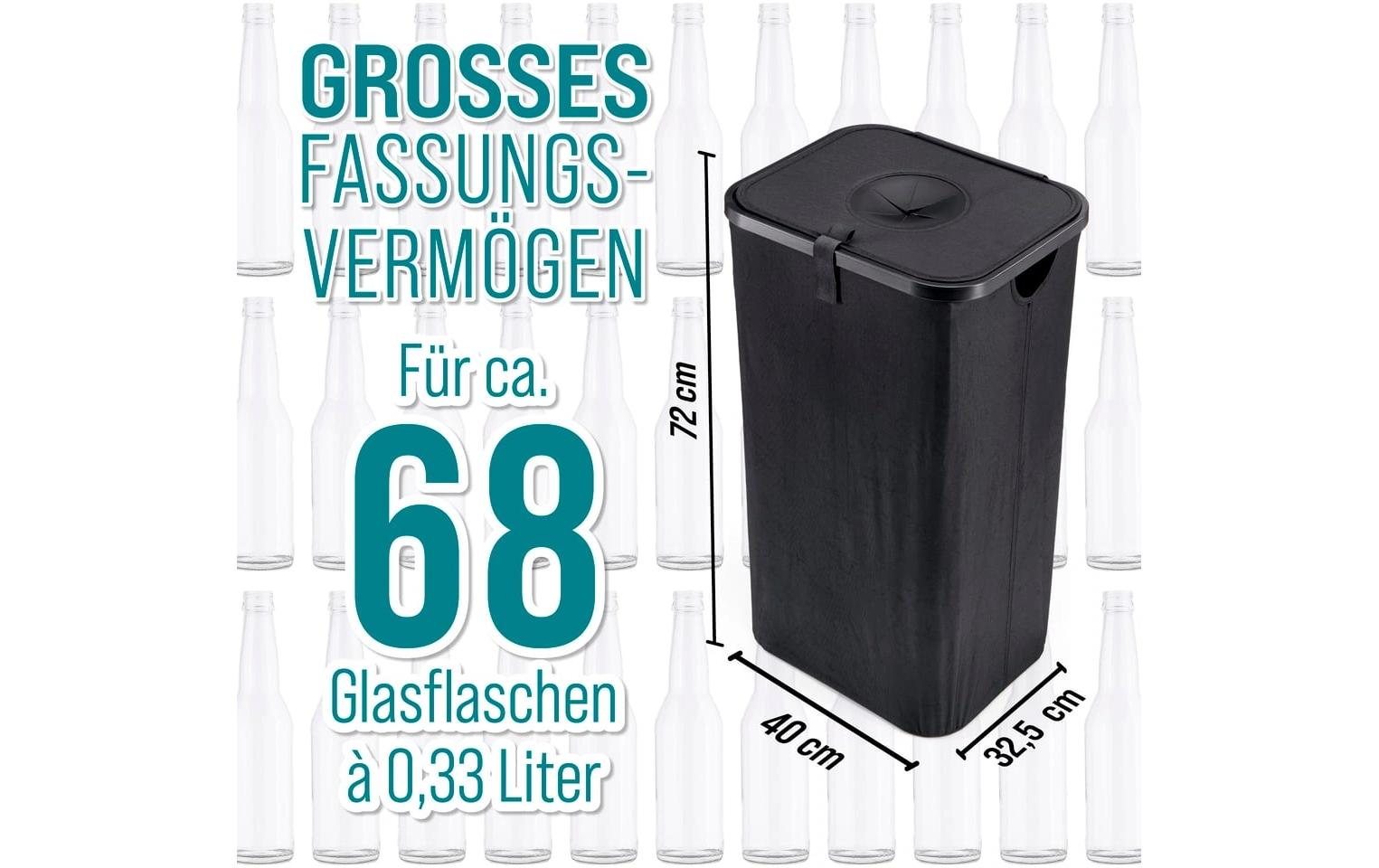 Easymaxx Sammelsack für PET-Getränkeflaschen – 100 l, schwarz, 325 × 740 × 400 mm
