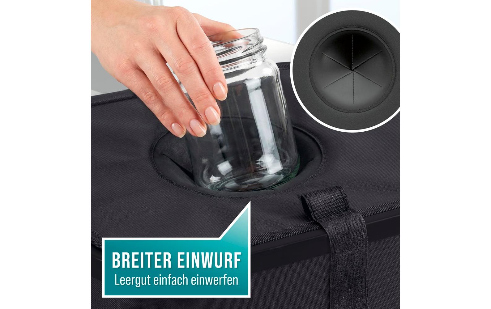Easymaxx Sammelsack für PET-Getränkeflaschen – 100 l, schwarz, 325 × 740 × 400 mm