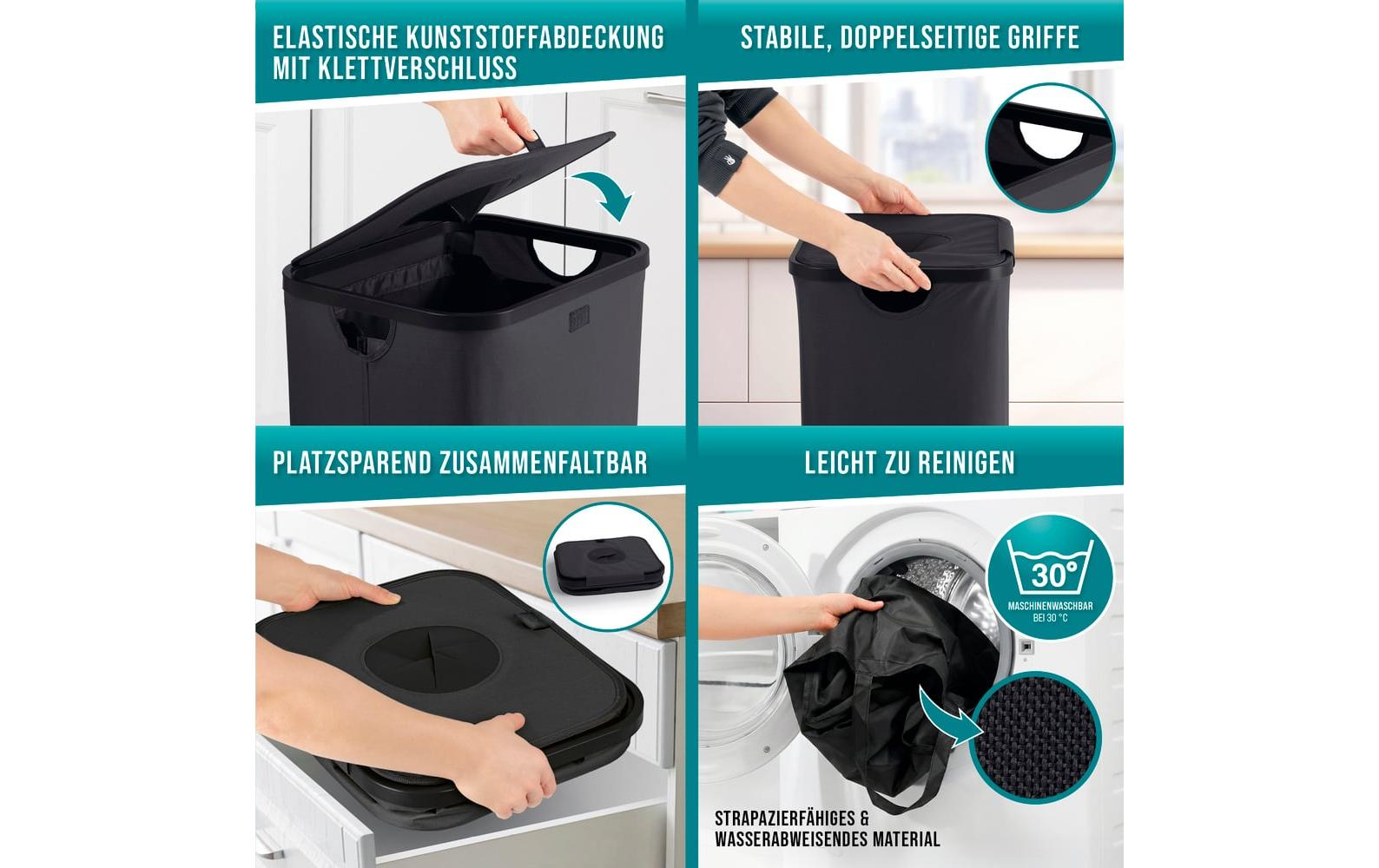 Easymaxx Sammelsack für PET-Getränkeflaschen – 100 l, schwarz, 325 × 740 × 400 mm