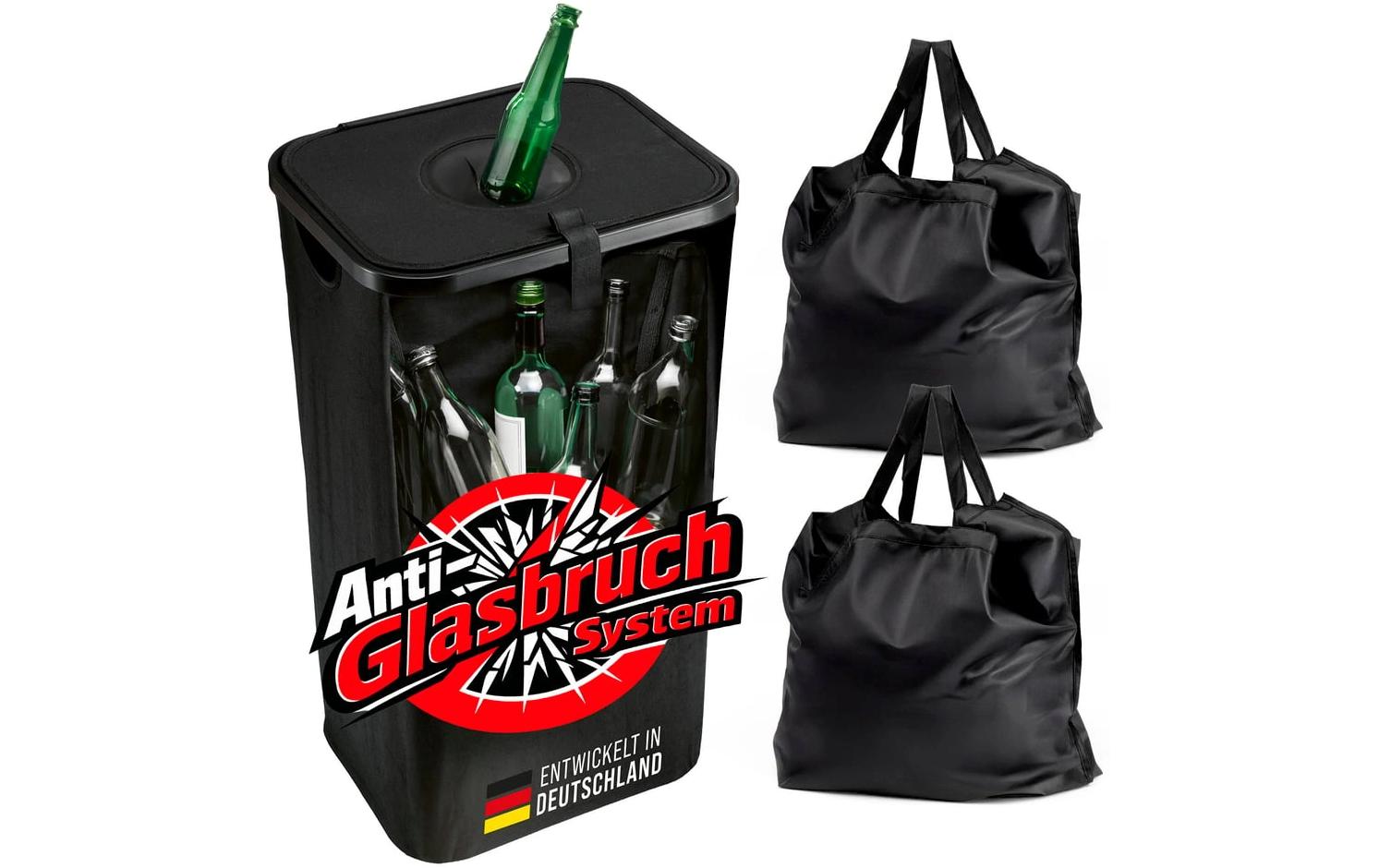 Easymaxx Sammelsack für PET-Getränkeflaschen – 100 l, schwarz, 325 × 740 × 400 mm