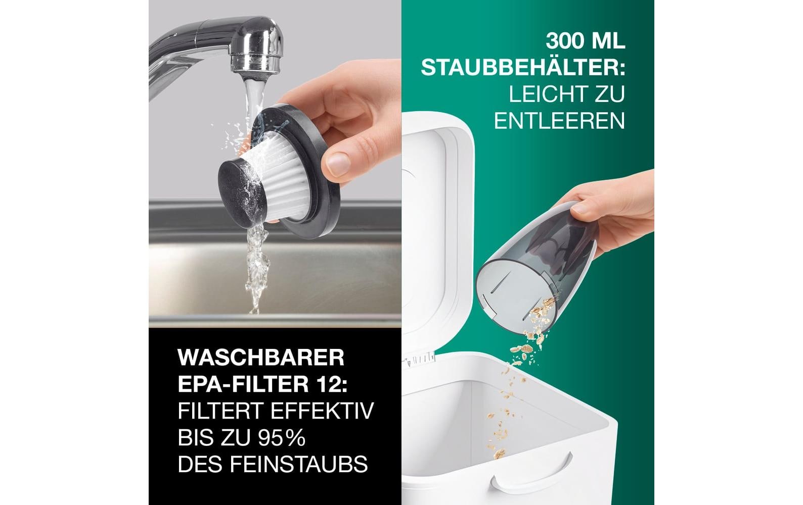Easymaxx Akku-Handstaubsauger 11V – 0,70 l, 11,1 V, 18 min