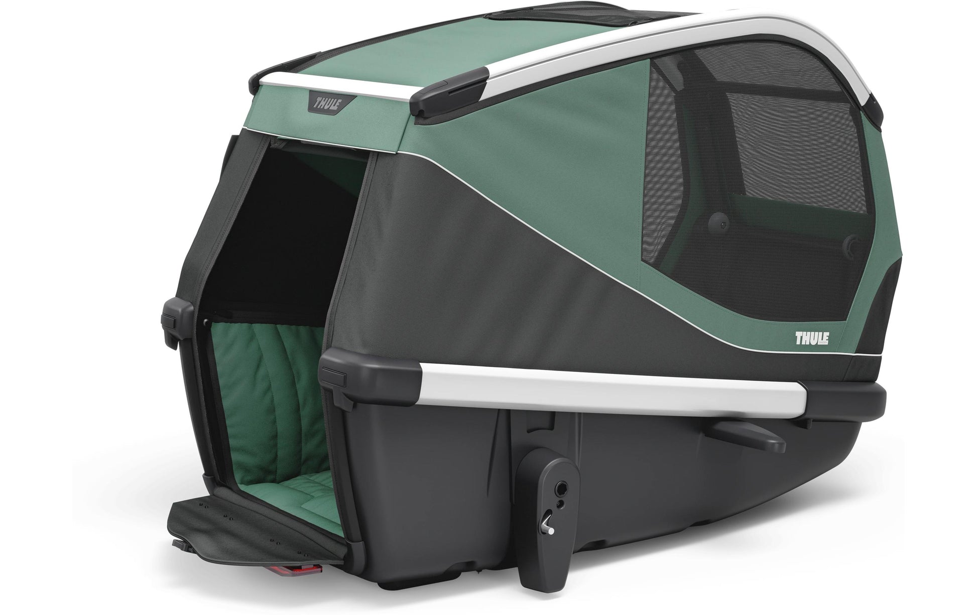 Thule Hundeanhänger Dog Bexey L – für Fahrrad – bis 45 kg, 530×750×910 mm – grün