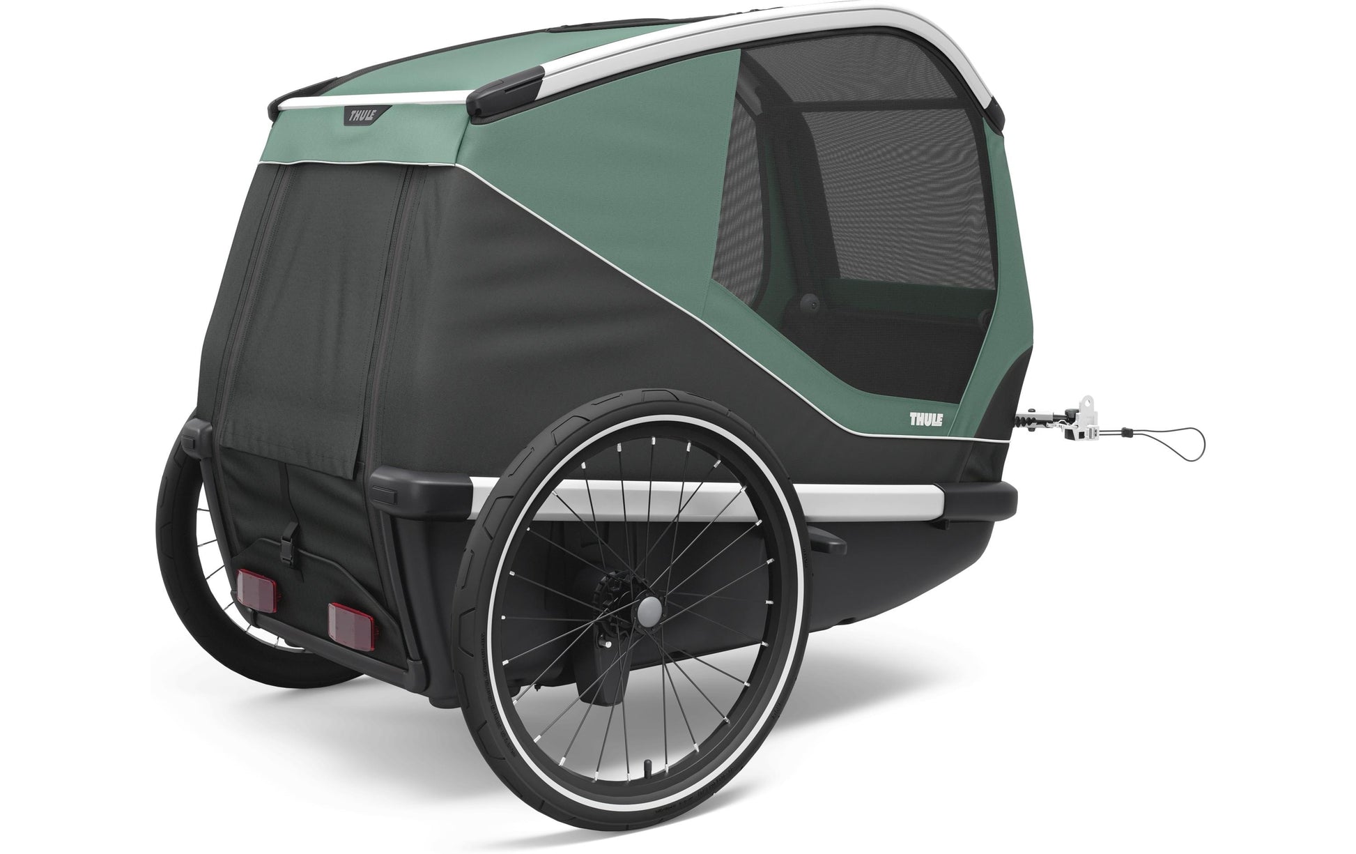 Thule Hundeanhänger Dog Bexey L – für Fahrrad – bis 45 kg, 530×750×910 mm – grün