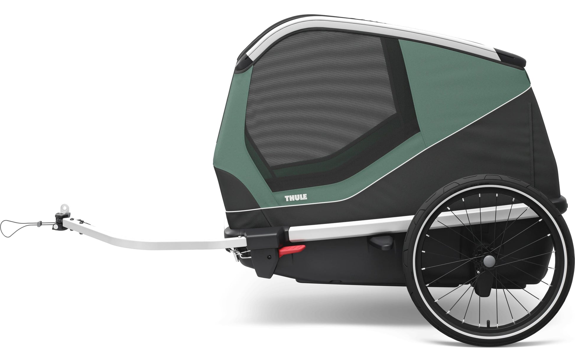 Thule Hundeanhänger Dog Bexey L – für Fahrrad – bis 45 kg, 530×750×910 mm – grün