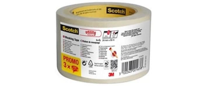 Scotch Malerband, Beige – 24 mm × 50 m, 3 Rollen