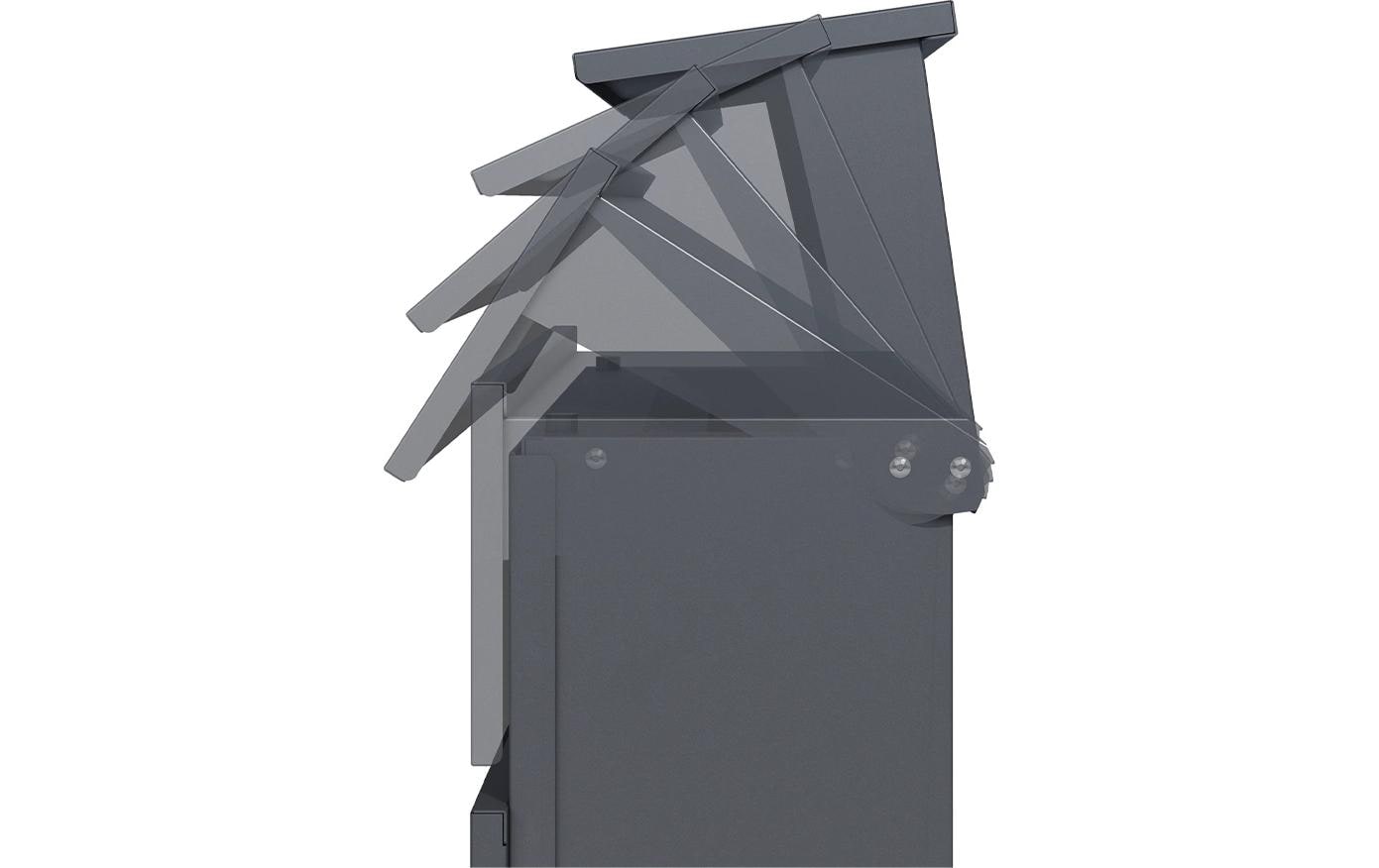 Holmberg Schmaler Paket-Briefkasten – Stahl – Anthrazit – CH-Post – 390 × 1150 × 142 mm