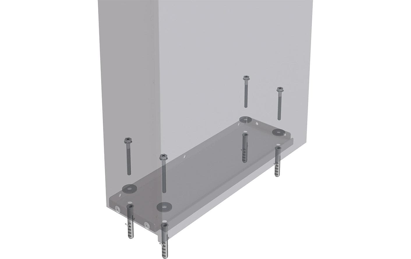 Holmberg Schmaler Paket-Briefkasten – Stahl – Anthrazit – CH-Post – 390 × 1150 × 142 mm
