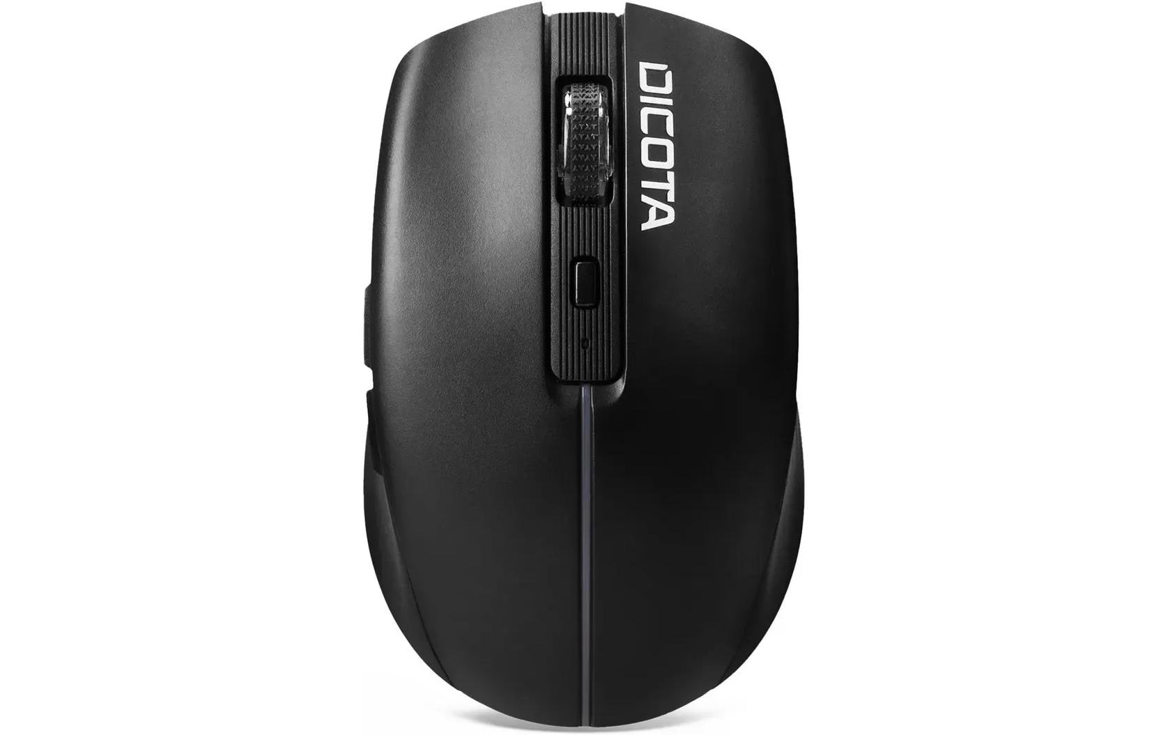 DICOTA Mouse NOTEBOOK – Maus – Kabellos (Bluetooth), programmierbare DPI, beidhändig, schwarz