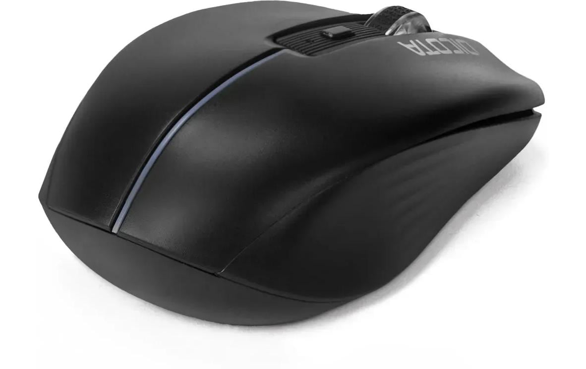 DICOTA Mouse NOTEBOOK – Maus – Kabellos (Bluetooth), programmierbare DPI, beidhändig, schwarz