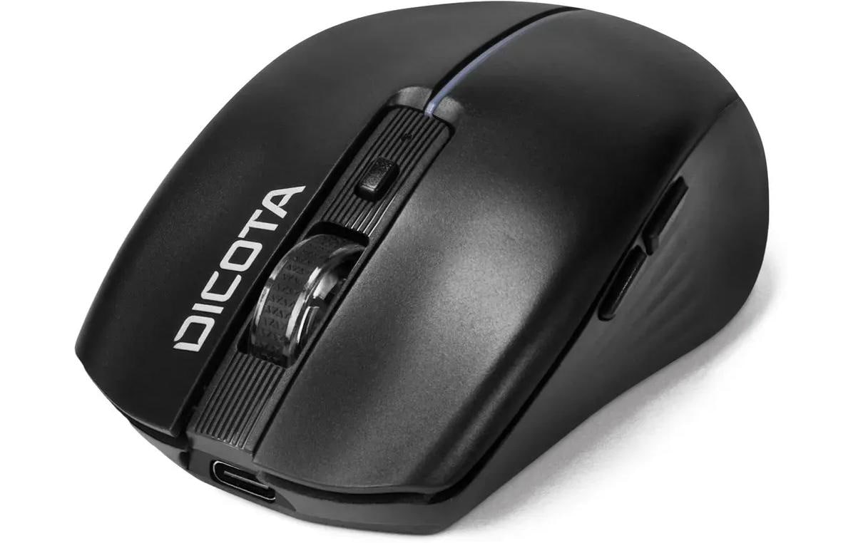DICOTA Mouse NOTEBOOK – Maus – Kabellos (Bluetooth), programmierbare DPI, beidhändig, schwarz