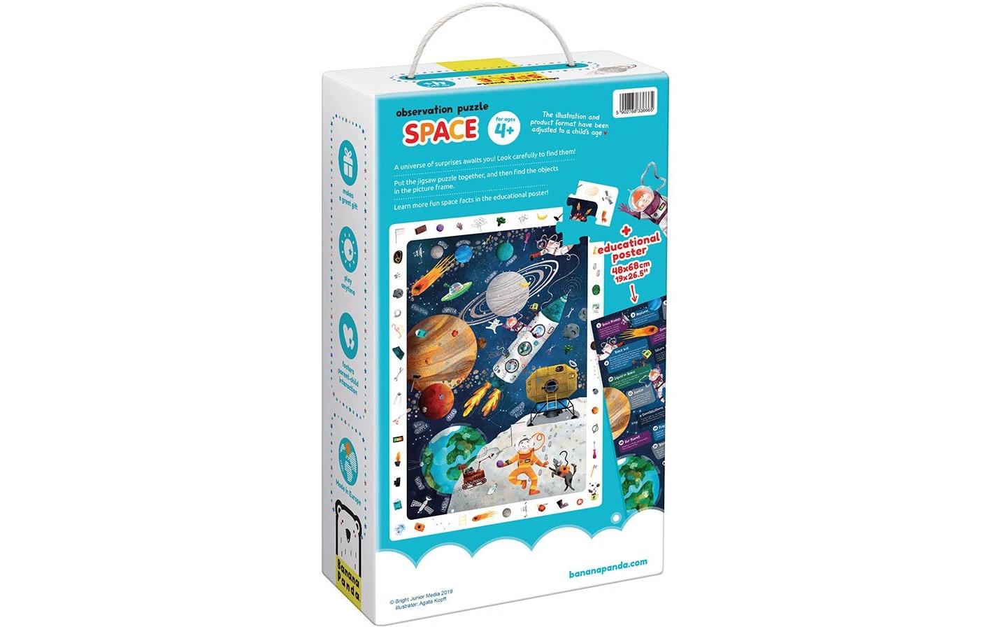 Banana panda Puzzle Astronomie – 60 Teile – 30,5 × 35,6 cm – ab 4 Jahren