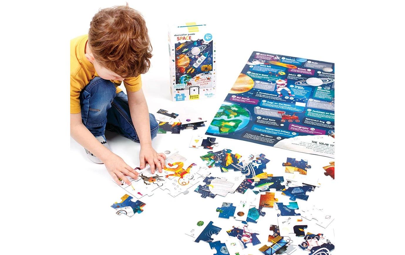 Banana panda Puzzle Astronomie – 60 Teile – 30,5 × 35,6 cm – ab 4 Jahren