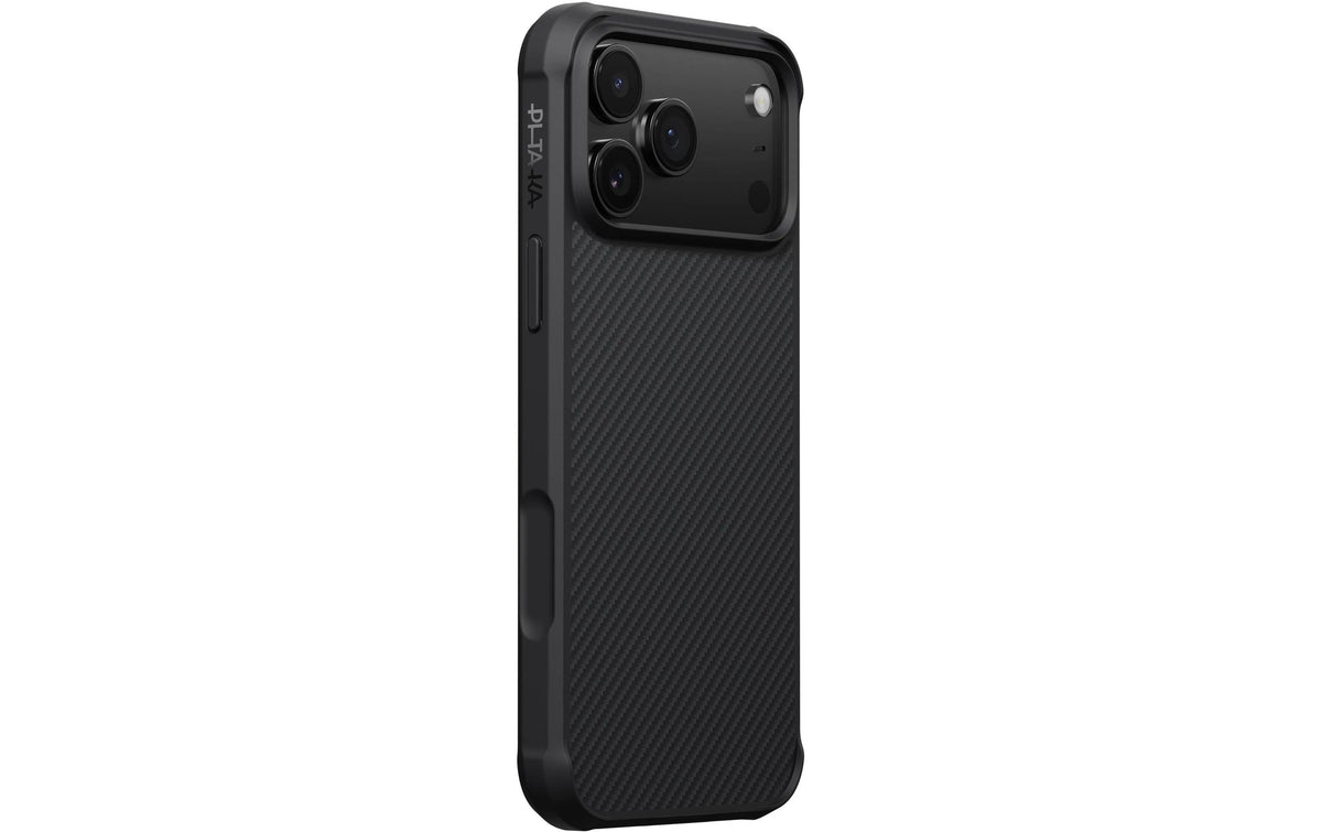 Pitaka Aramid Case ProGuard Backcover – für Apple iPhone 17 Pro, MagSafe, Grau/Schwarz, bis 2,44 m Sturzsicher