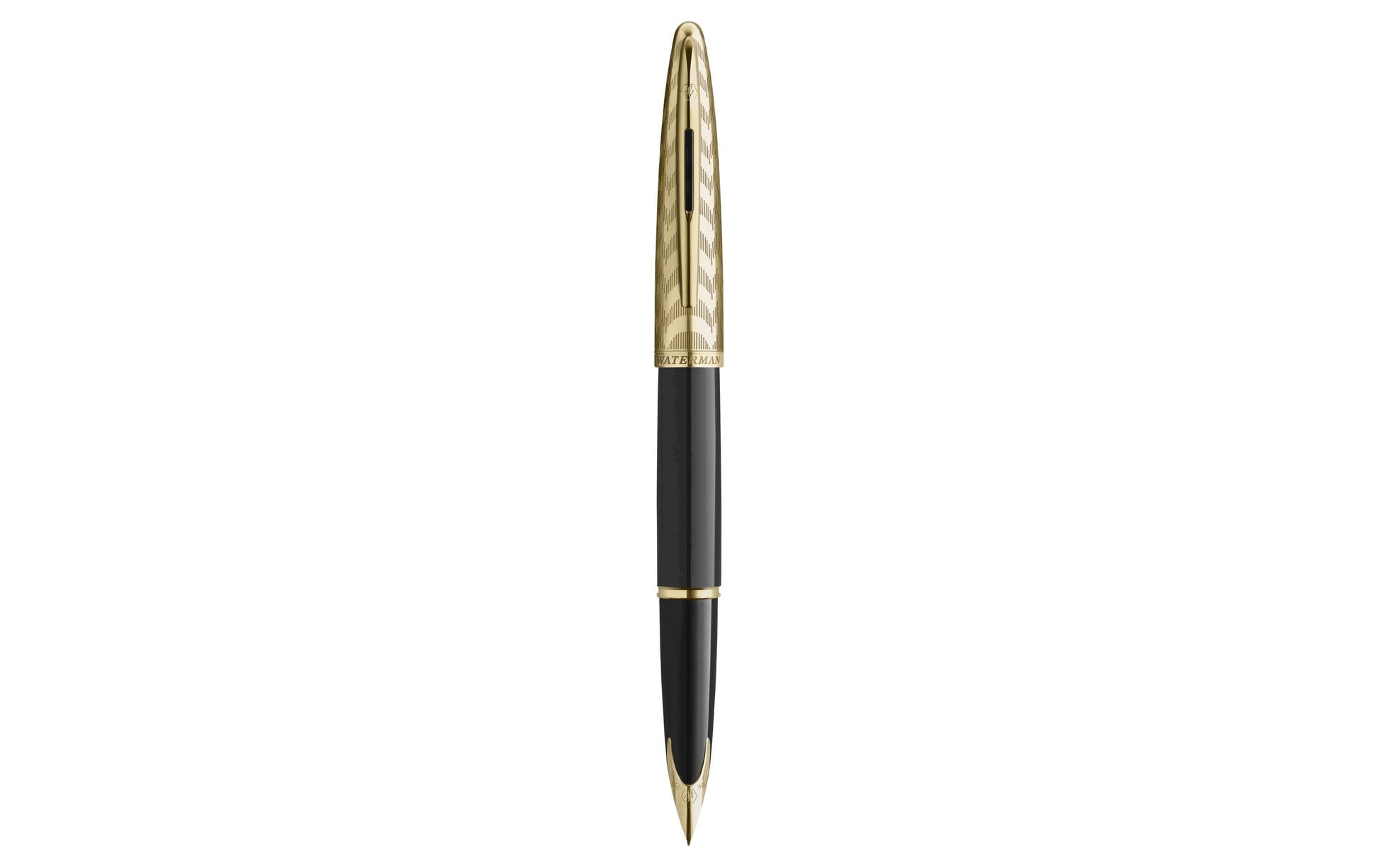 Waterman Carene Deluxe – Füllfederhalter – F – Schwarz – 18-karätige Goldfeder