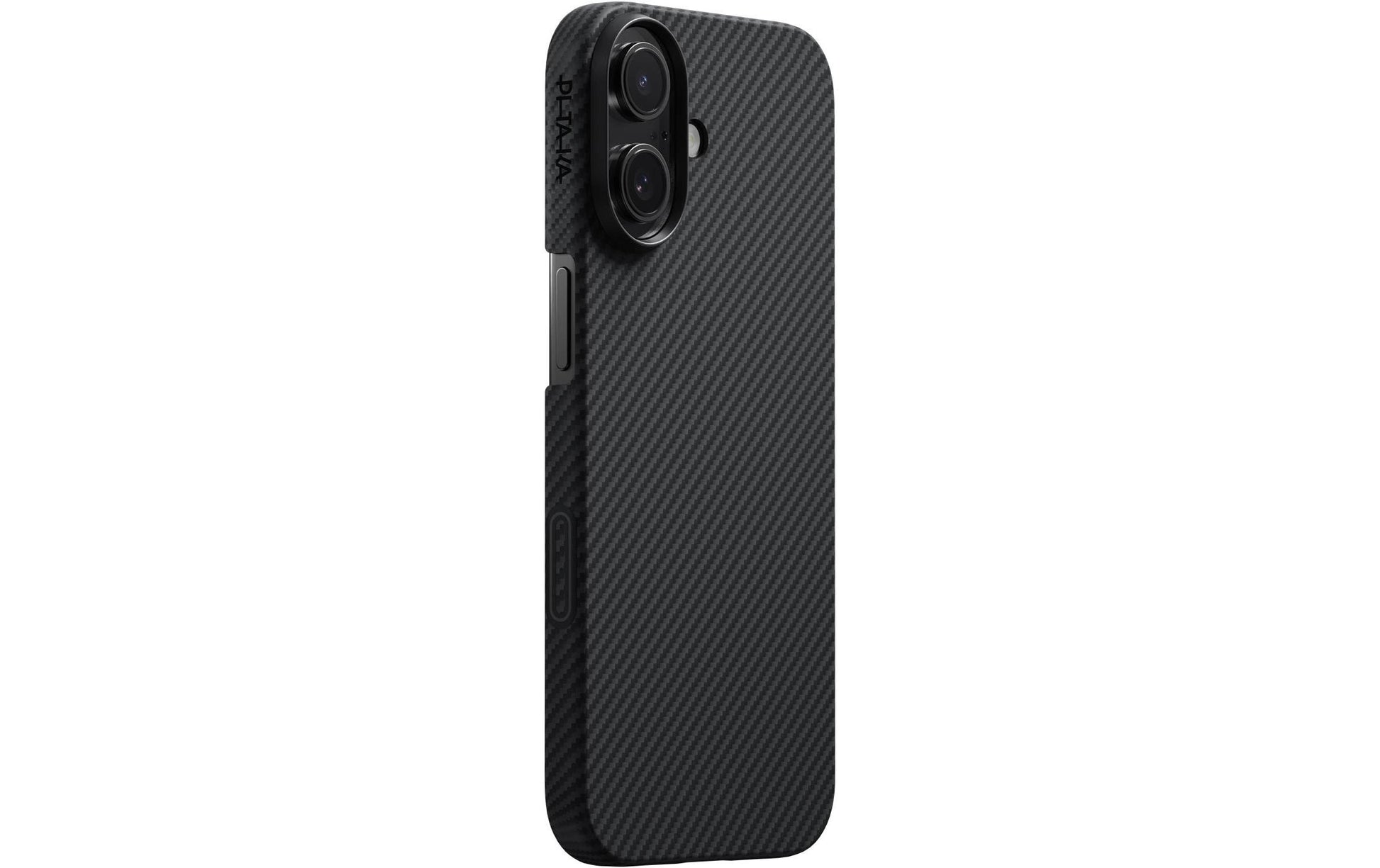 Pitaka Aramid Ultra-Slim Backcover – für Apple iPhone 17, MagSafe, Aramid+Karbonfaser, Schwarz/Grau