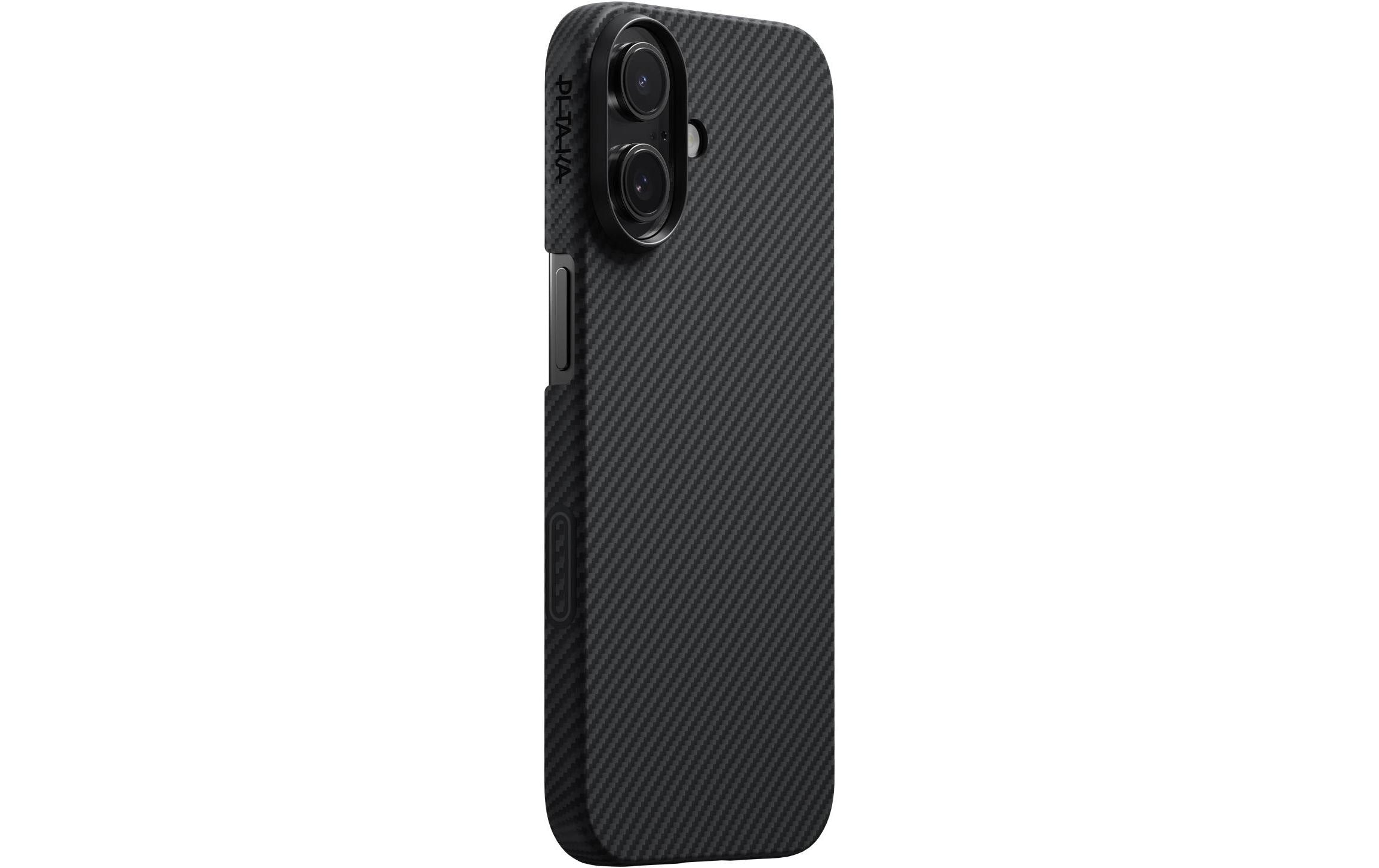 Pitaka Aramid Ultra-Slim Backcover – für Apple iPhone 17, MagSafe, Aramid+Karbonfaser, Schwarz/Grau