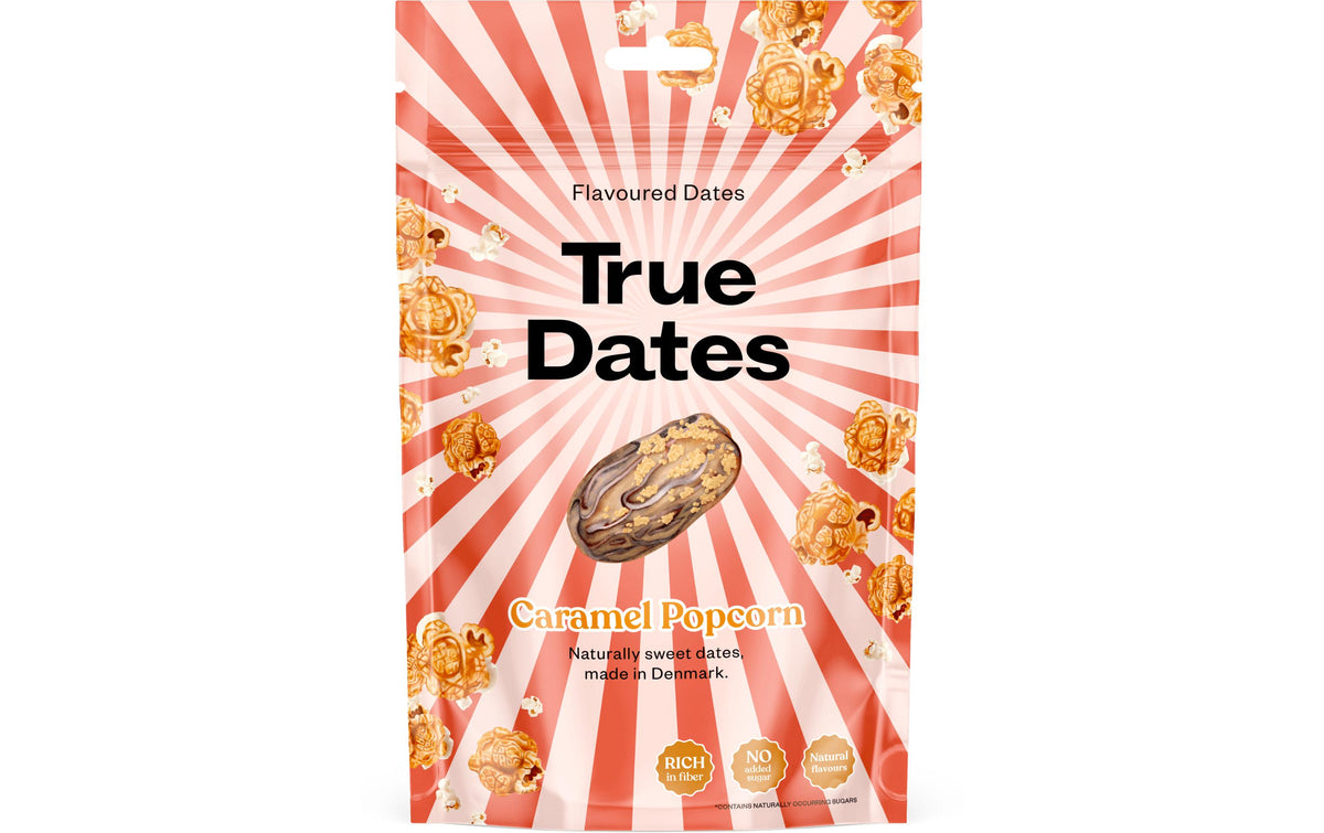 True gum True Dates Caramel Popcorn, vegan, glutenfrei – 100 g