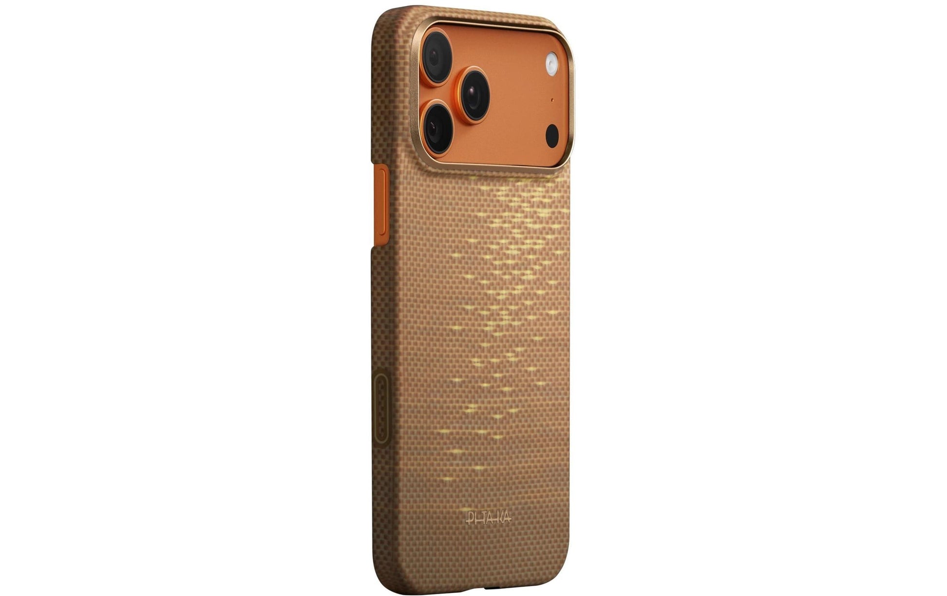 Pitaka Aramid Case Ultra-Slim Backcover – für Apple iPhone 17 Pro, MagSafe, Aramid+Kunststoff, Golden Glint