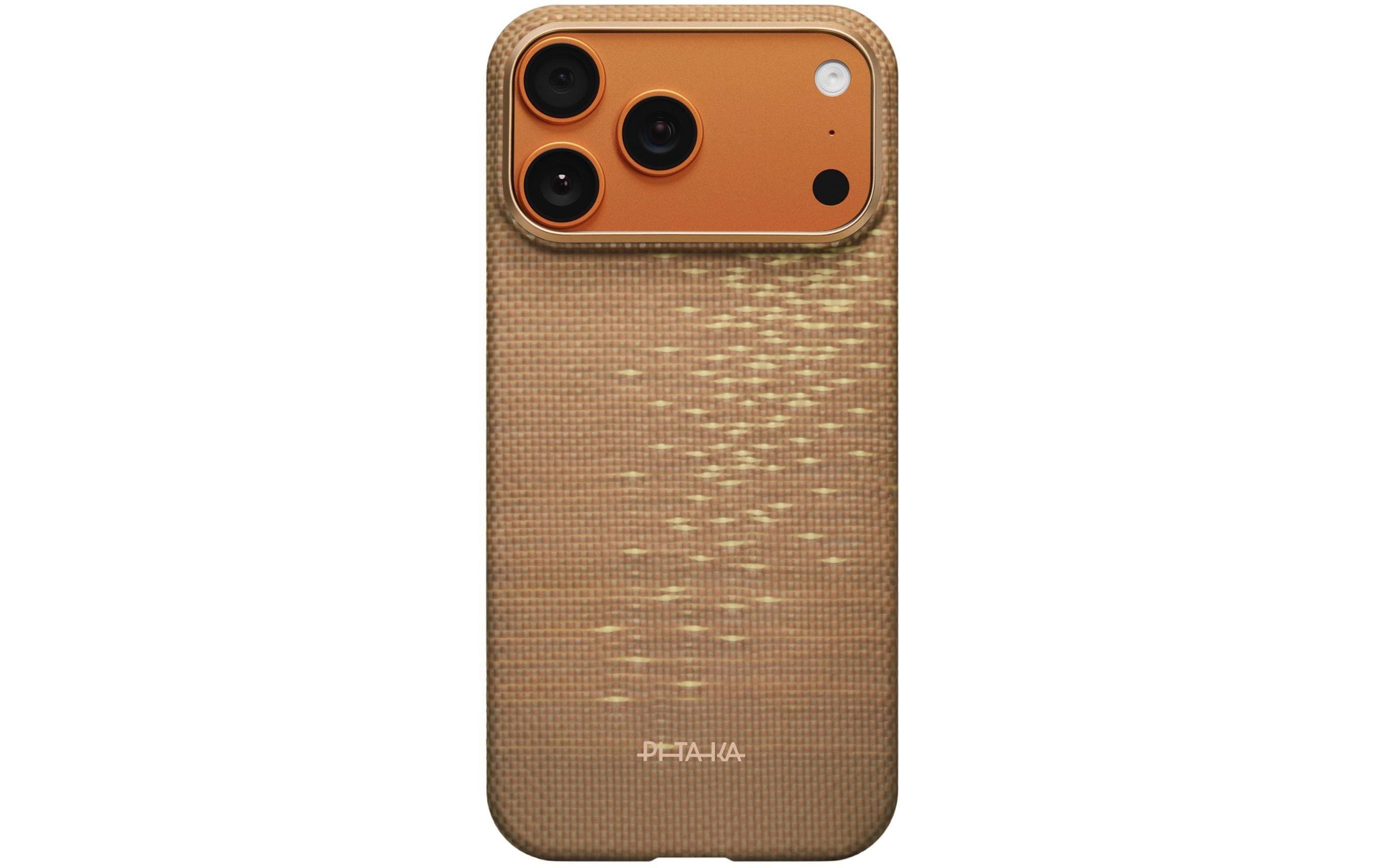 Pitaka Aramid Case Ultra-Slim Backcover – für Apple iPhone 17 Pro, MagSafe, Aramid+Kunststoff, Golden Glint