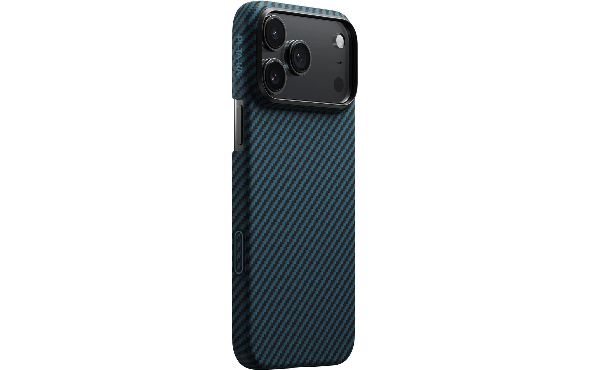 Pitaka Ultra-Slim Backcover – für Apple iPhone 17 Pro – MagSafe, Aramid+Karbonfaser, Blau/Grau