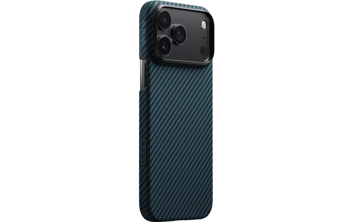 Pitaka Ultra-Slim Backcover – für Apple iPhone 17 Pro Max, MagSafe, Aramid+Textil, Blau