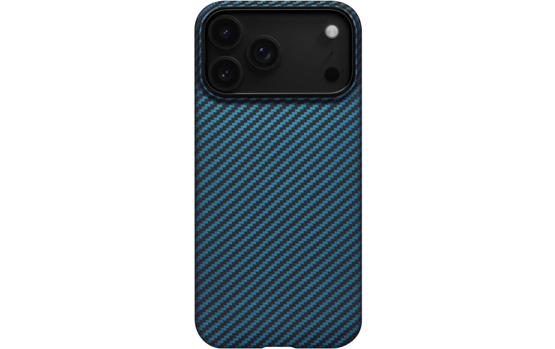 Pitaka Ultra-Slim Backcover – für Apple iPhone 17 Pro – MagSafe, Aramid+Karbonfaser, Blau/Grau