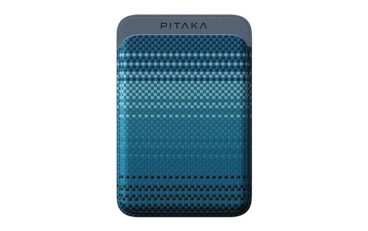 Pitaka MagSafe Kartenhalter – Kartenhalter/Wallet – für iPhone (MagSafe) und MagSafe-Hüllen – Blau/Schwarz