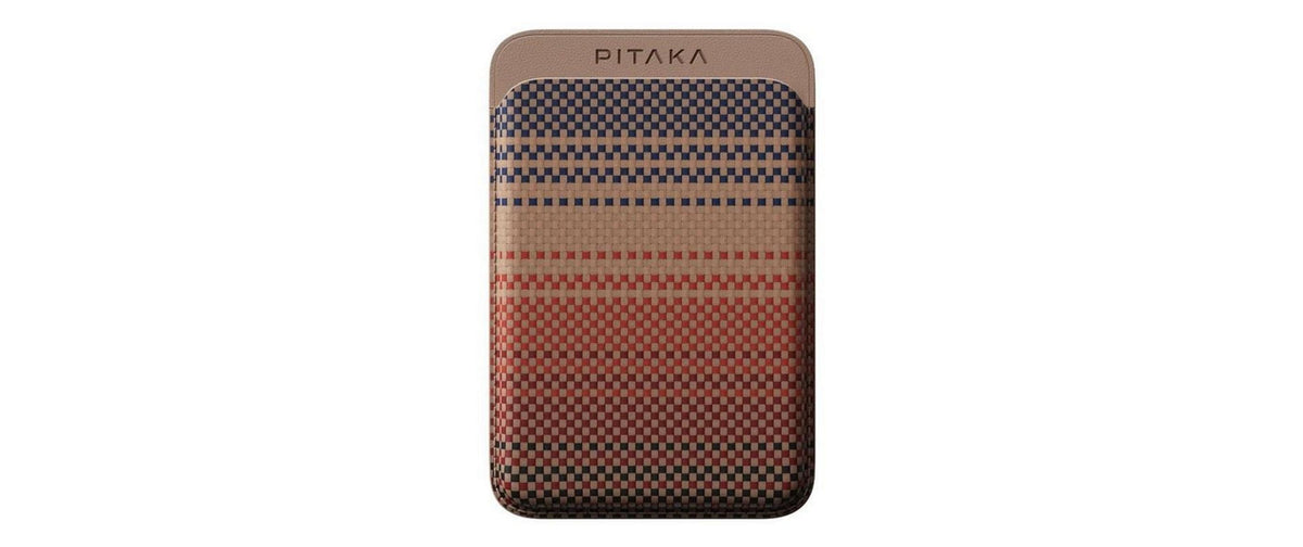 Pitaka MagSafe Kartenhalter – Kartenhalter/Wallet – für iPhone (MagSafe) – Beige/Braun/Grau/Orange