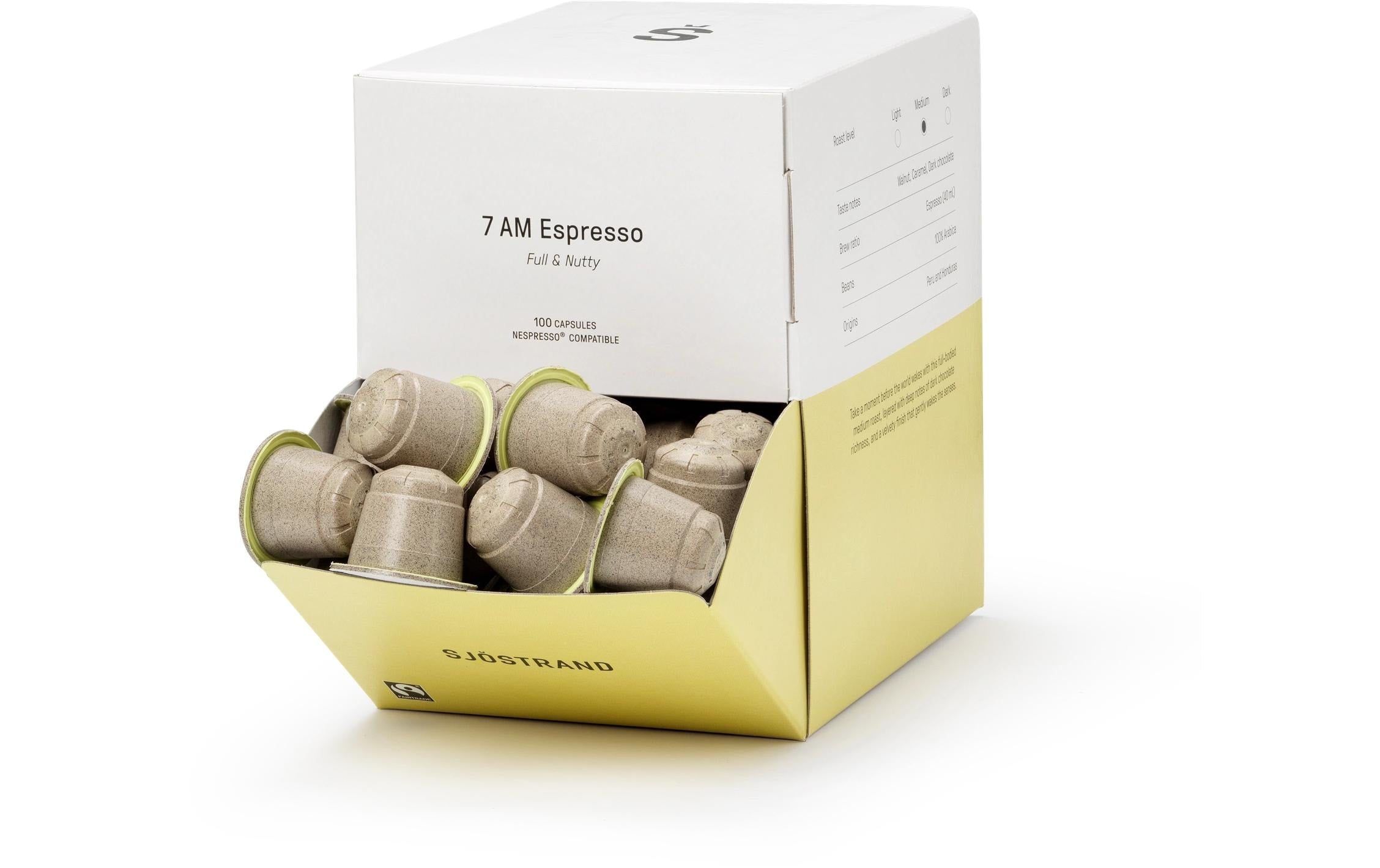 Sjöstrand 7 am Espresso – Kapseln für Nespresso – Bio, 100 Kapseln