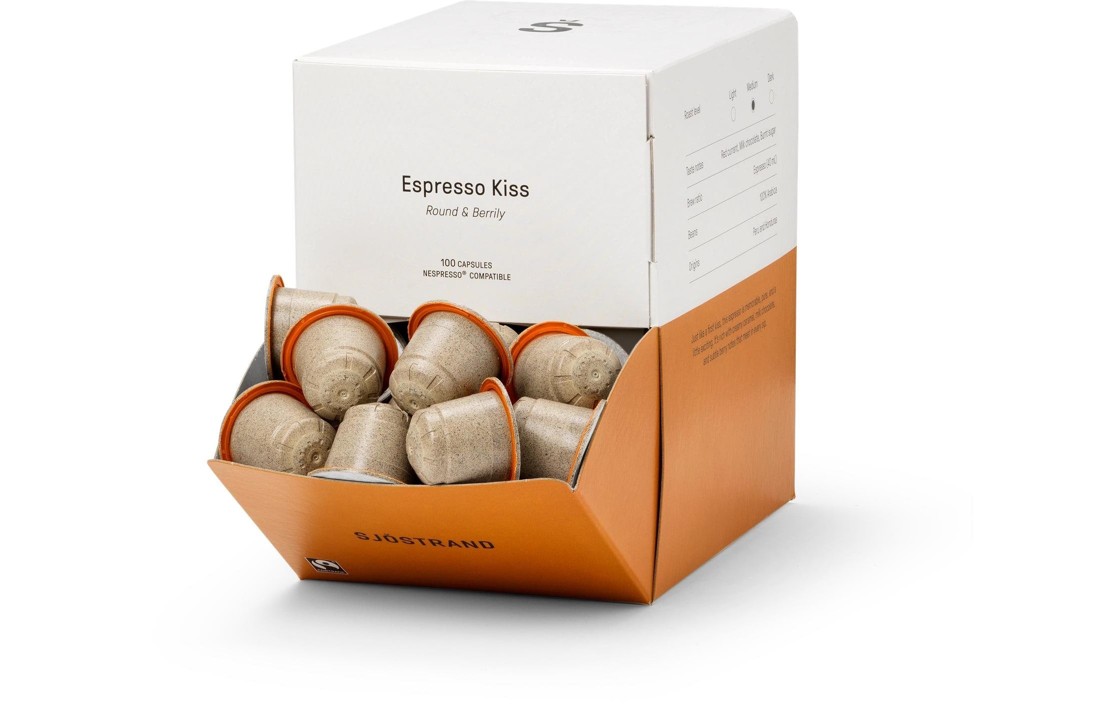 Sjöstrand Espresso Kiss – Kapseln für Nespresso – Espresso, Bio, 100 Kapseln