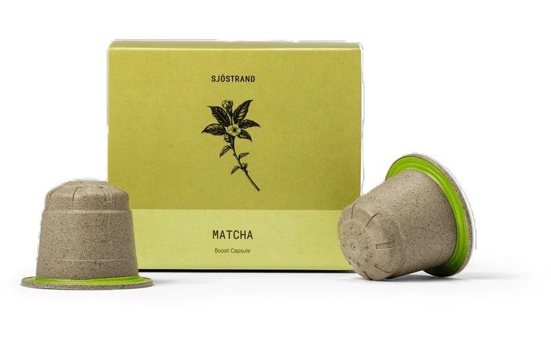 Sjöstrand Boost Matcha – Kapseln für Nespresso – entkoffeiniert, 10 Kapseln