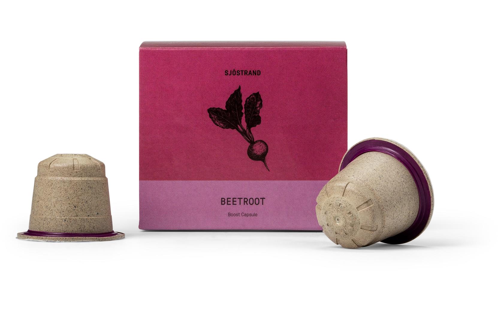 Sjöstrand Boost Beetroot – Kapseln für Nespresso – Café Latte, Espresso, entkoffeiniert, 10 Kapseln