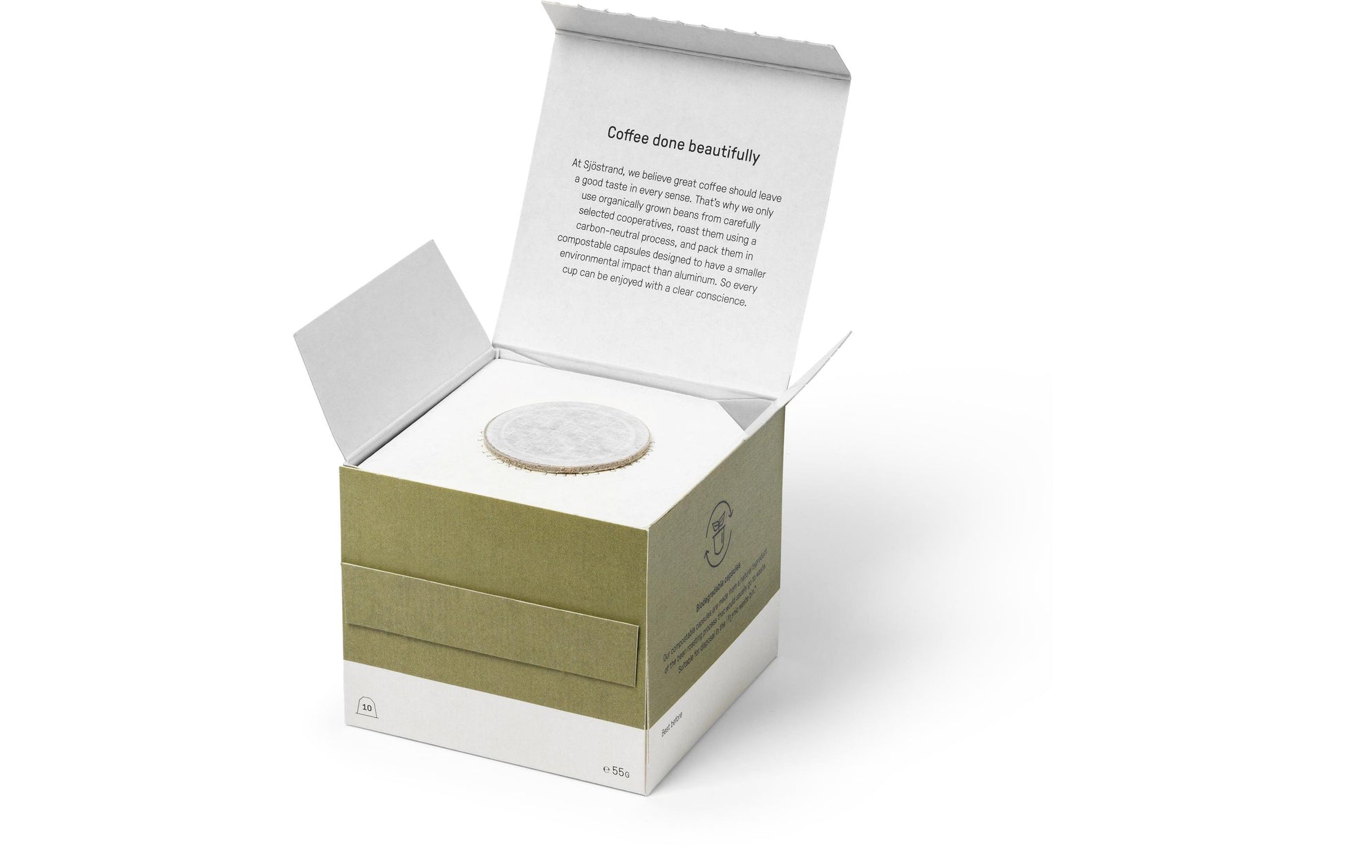 Sjöstrand Dark Rush – Kapseln für Nespresso – Ristretto, Bio, Fairtrade, 10 Kapseln