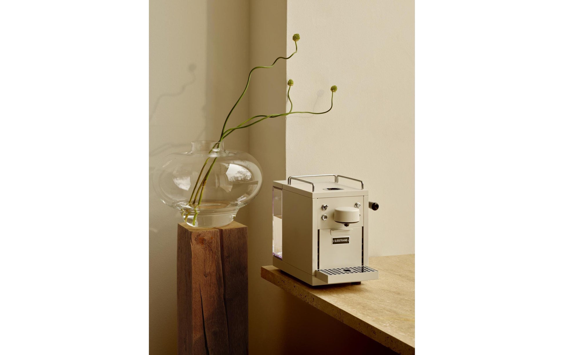 Sjöstrand M1-BE-CH-A Kapselmaschine – für Nespresso, 1,2 l, beige