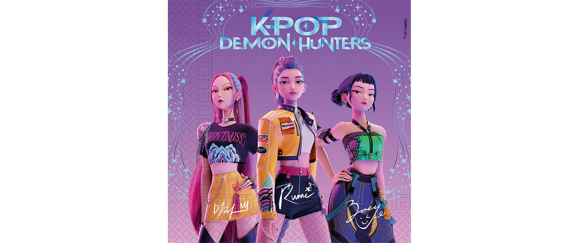 We fiesta party Servietten K-Pop Demon, 33 × 33 cm, violett – 20 Stk.