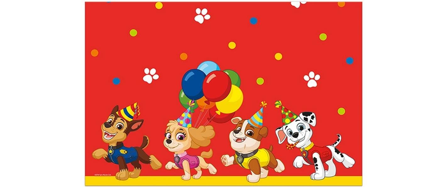 We fiesta party Fiesta Tischdecke Paw Patrol – Rot – 120 × 180 cm – Kunststoff – 1 Stk
