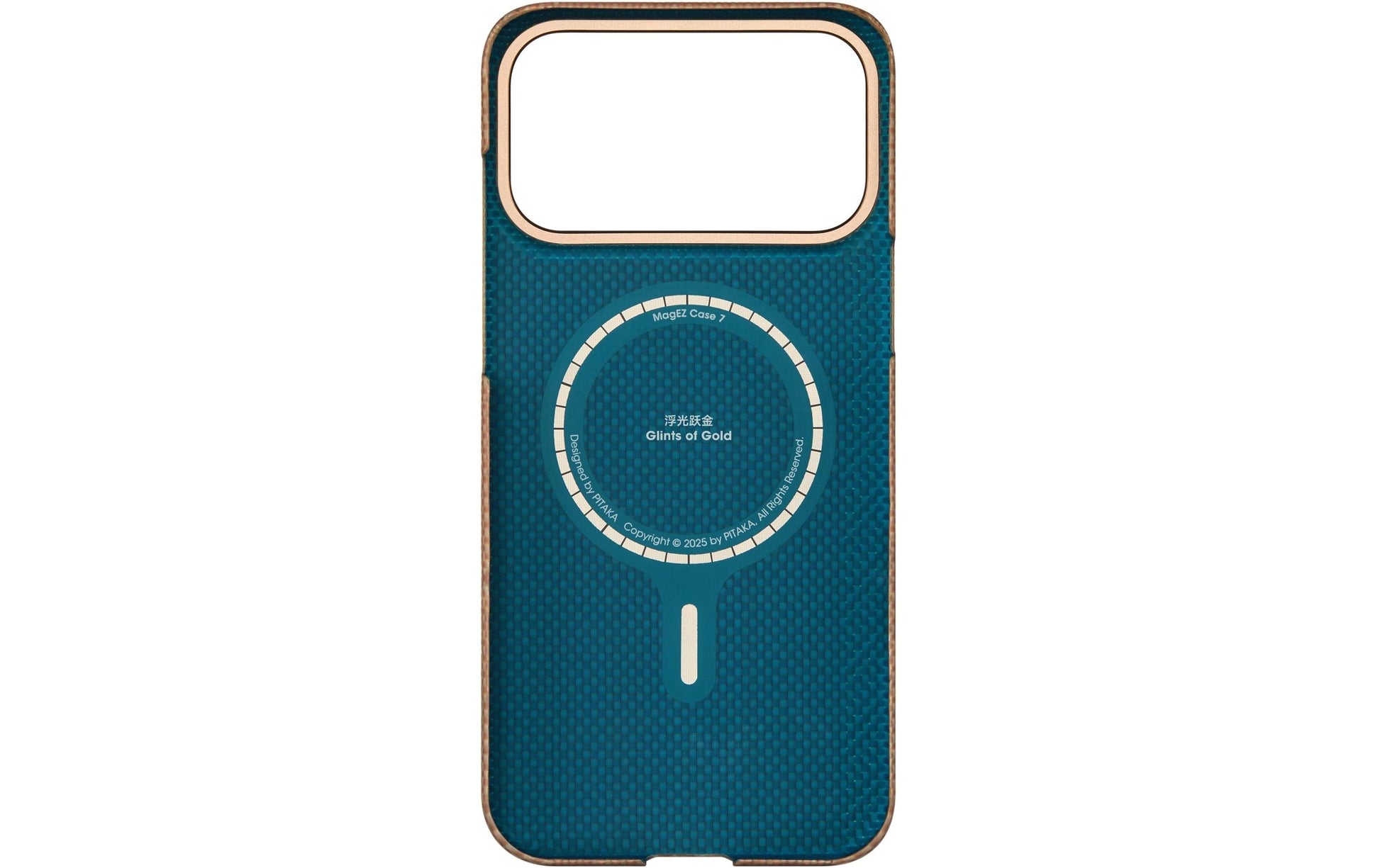 Pitaka Aramid Case Ultra-Slim Backcover – für Apple iPhone 17 Pro, MagSafe, Aramid+Kunststoff, Golden Glint