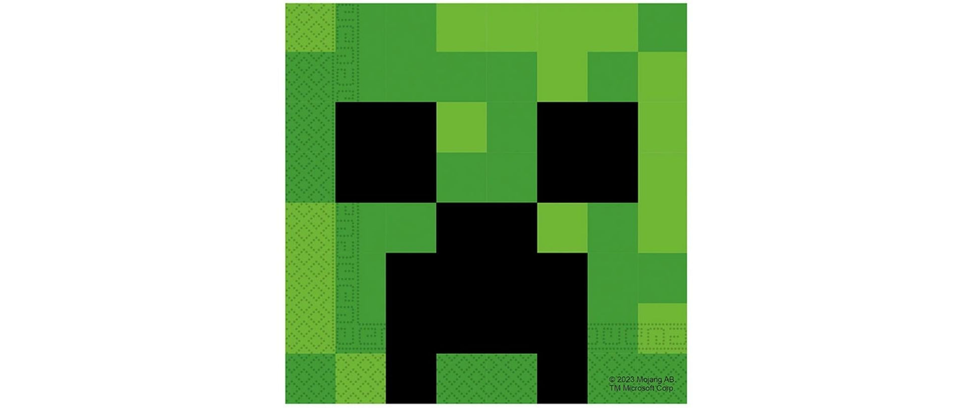 We fiesta party Fiesta Servietten Minecraft – grün/schwarz – 33 × 33 cm, 2-lagig – 20 Stück