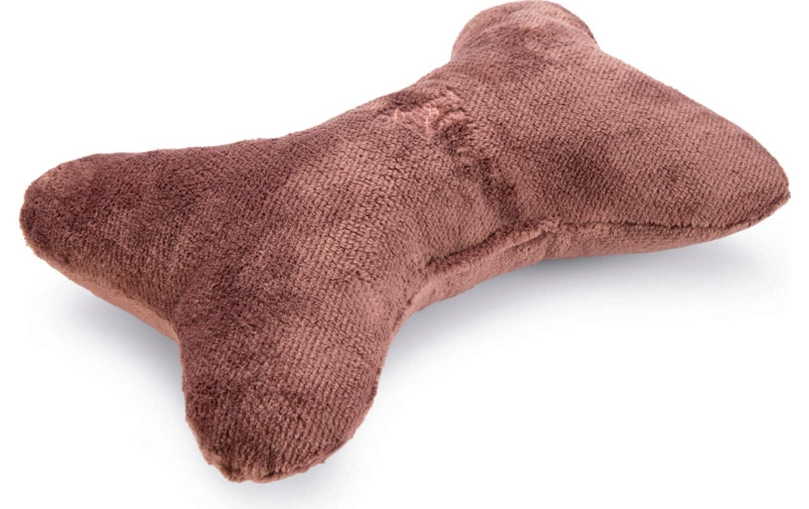 Designed by Lotte Knochen Zierkissen – 23 × 35 × 6 cm, Plüsch, Rosa