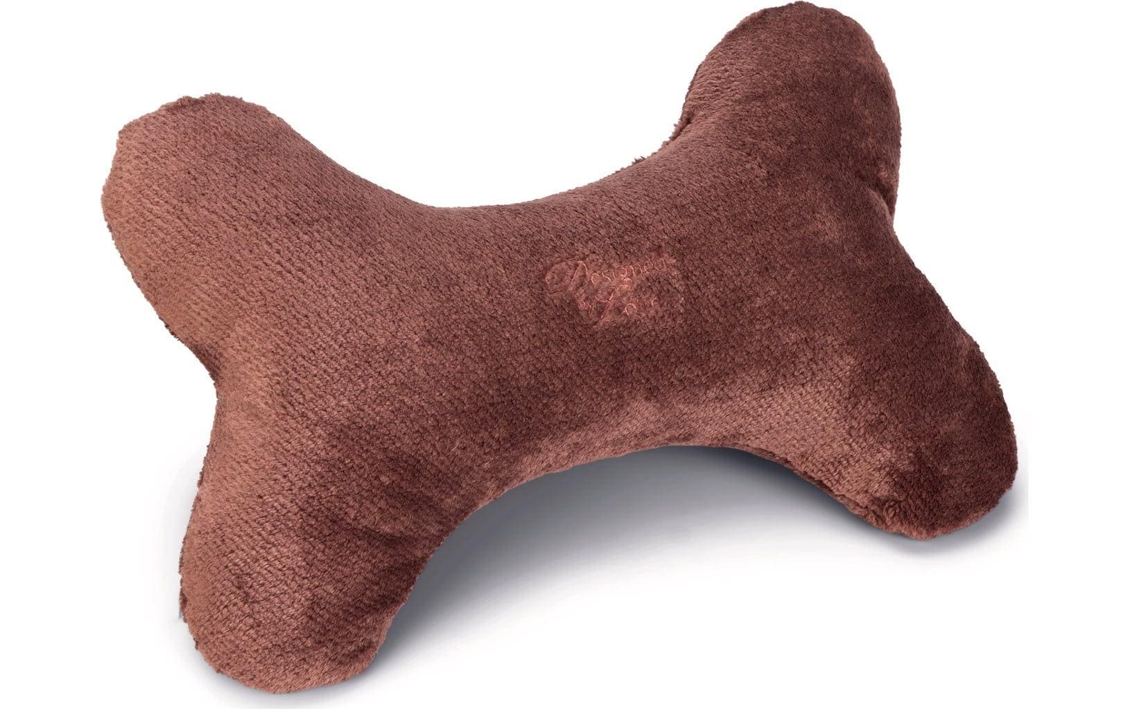 Designed by Lotte Knochen Zierkissen – 23 × 35 × 6 cm, Plüsch, Rosa