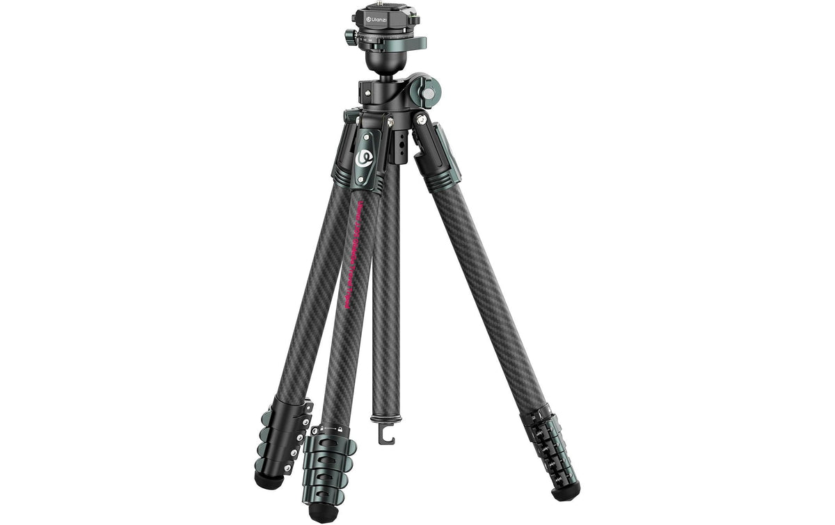 Ulanzi JJ05 Dreibeinstativ – bis 184 cm, 18 kg Traglast, Packmass 48 cm, Kugelkopf, 1/4" – Schwarz