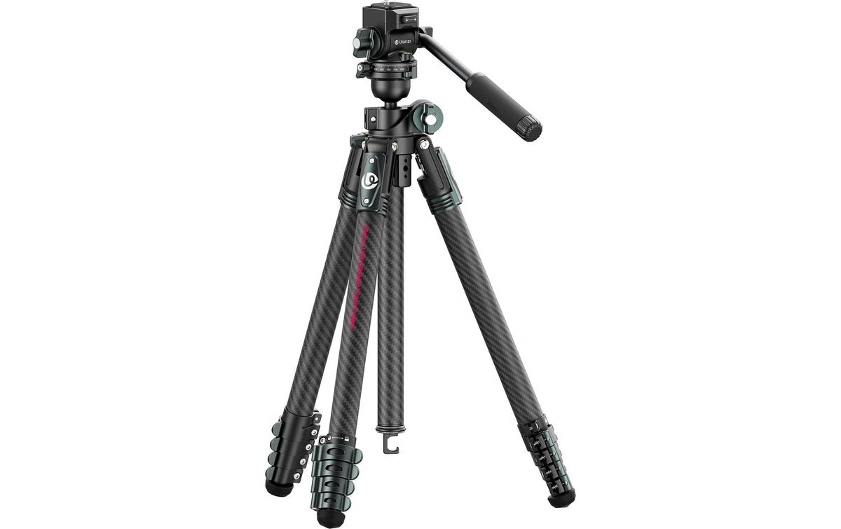 Ulanzi JJ06 Stativ – Kugelkopf, Traglast 5 kg, bis 187 cm, 1/4" Gewinde – Schwarz